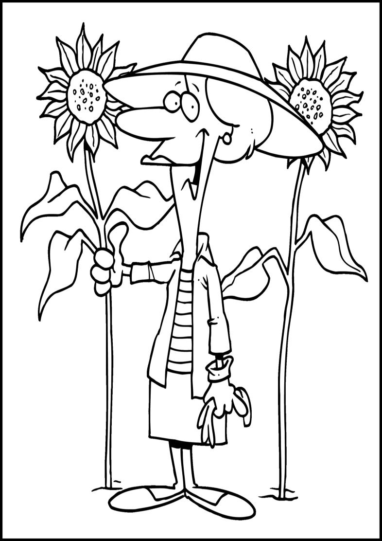 Sunflower Coloring Page 786x1112 Sunflower Coloring Page
