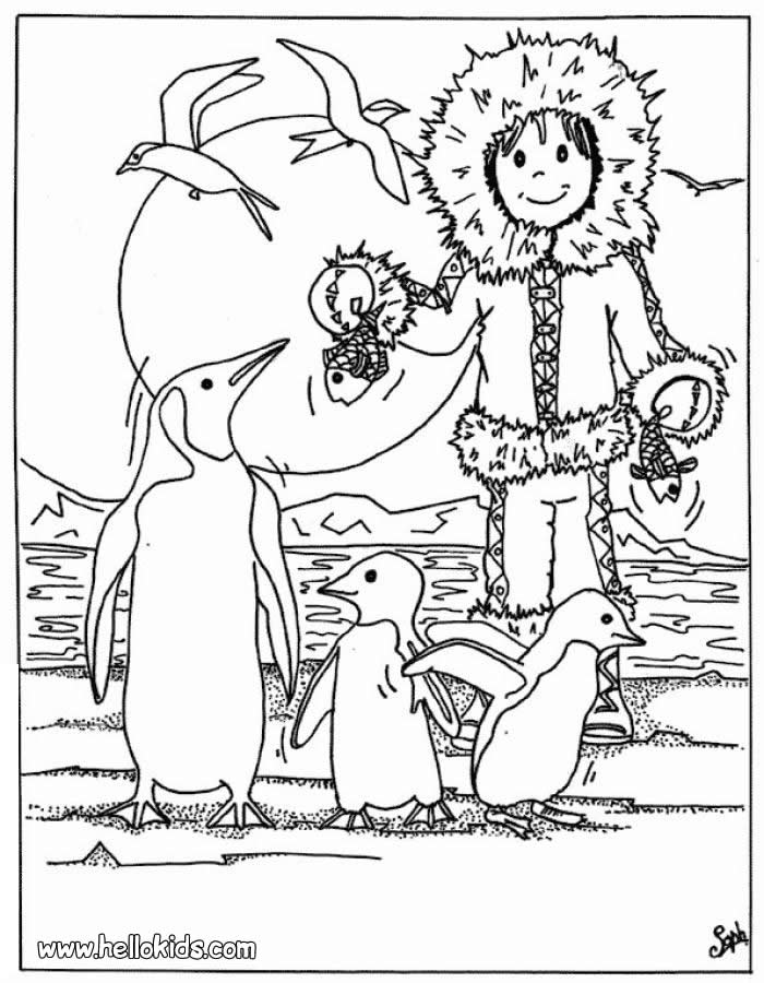Eskimo Coloring Page 700x900 Eskimo Coloring Page