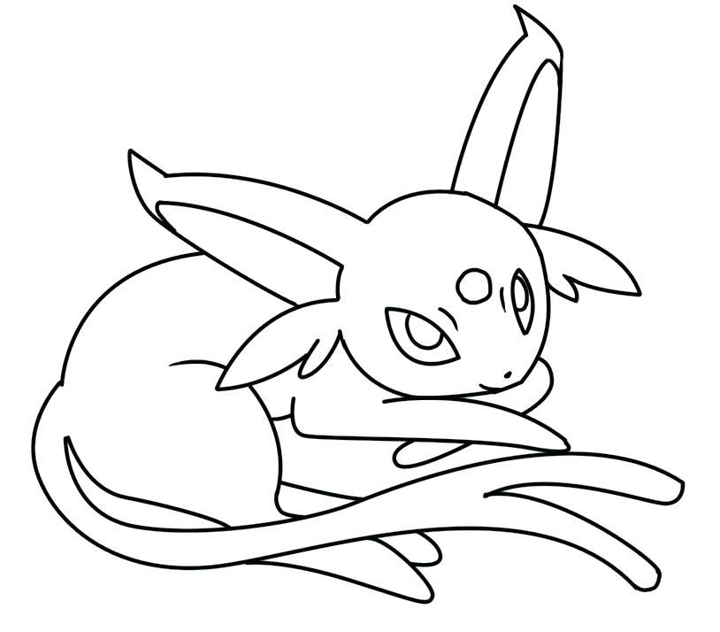 814x714 Espeon Coloring Pages Coloring Pages Coloring Page 2 By White