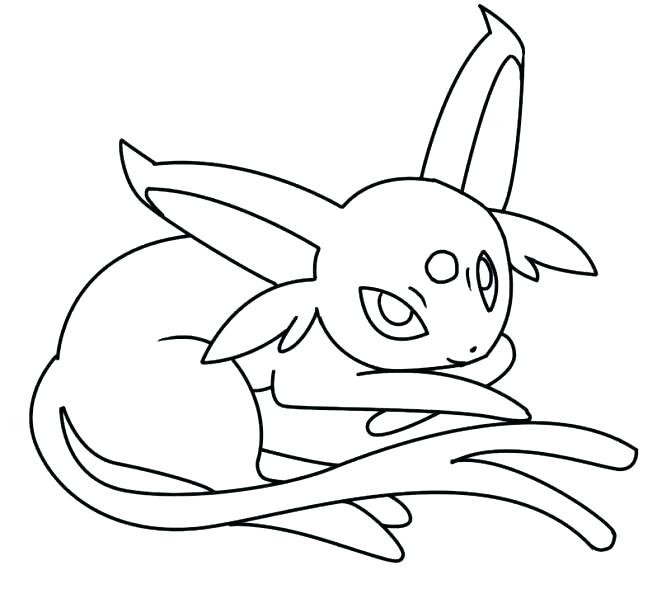 671x589 Espeon Coloring Pages
