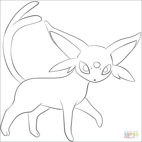 500x500 Espeon Coloring Page Coloring Pages Umbreon And Espeon Coloring
