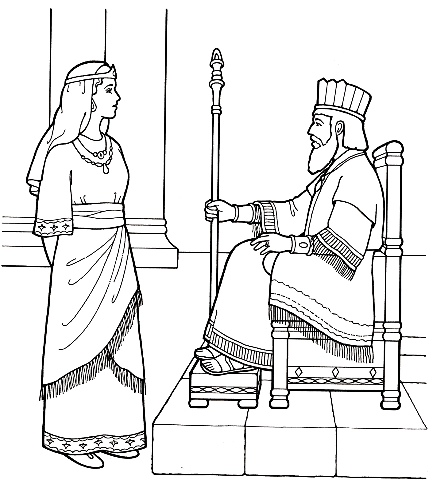 In Esther Coloring Pages 1398x1600 In Esther Coloring Pages