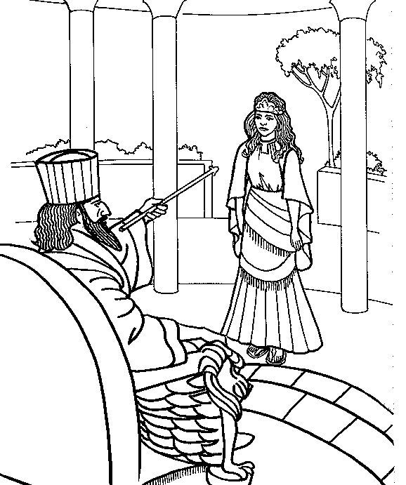 Queen Esther Coloring Pages 578x691 Queen Esther Coloring Pages