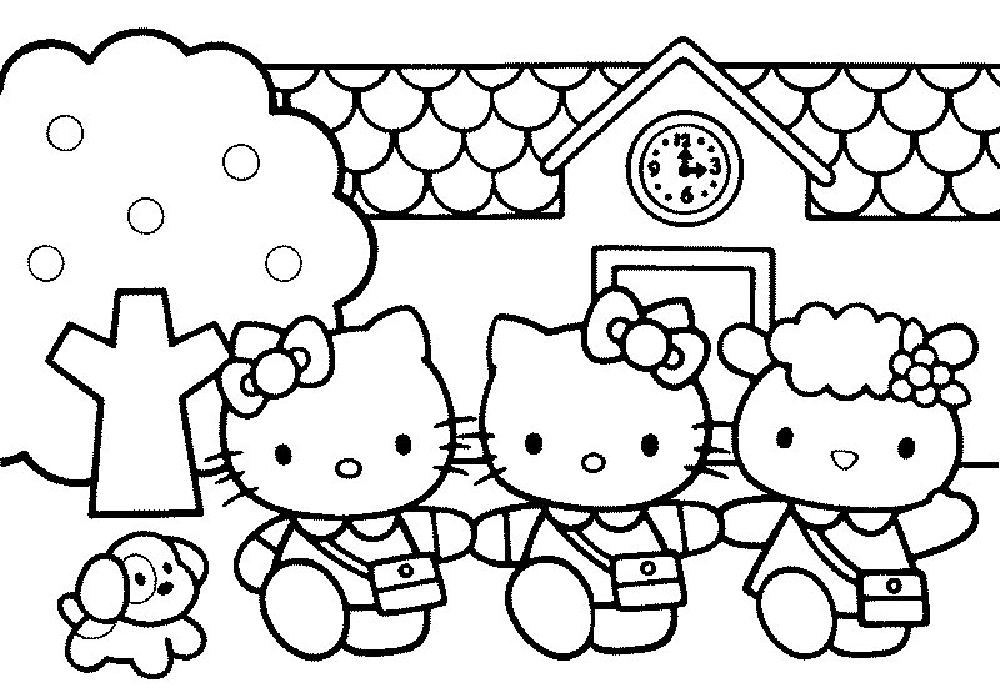 Printable Coloring Pages Of Hello Kitty And Friends 1000x693 Printable Coloring Pages Of Hello Kitty And Friends
