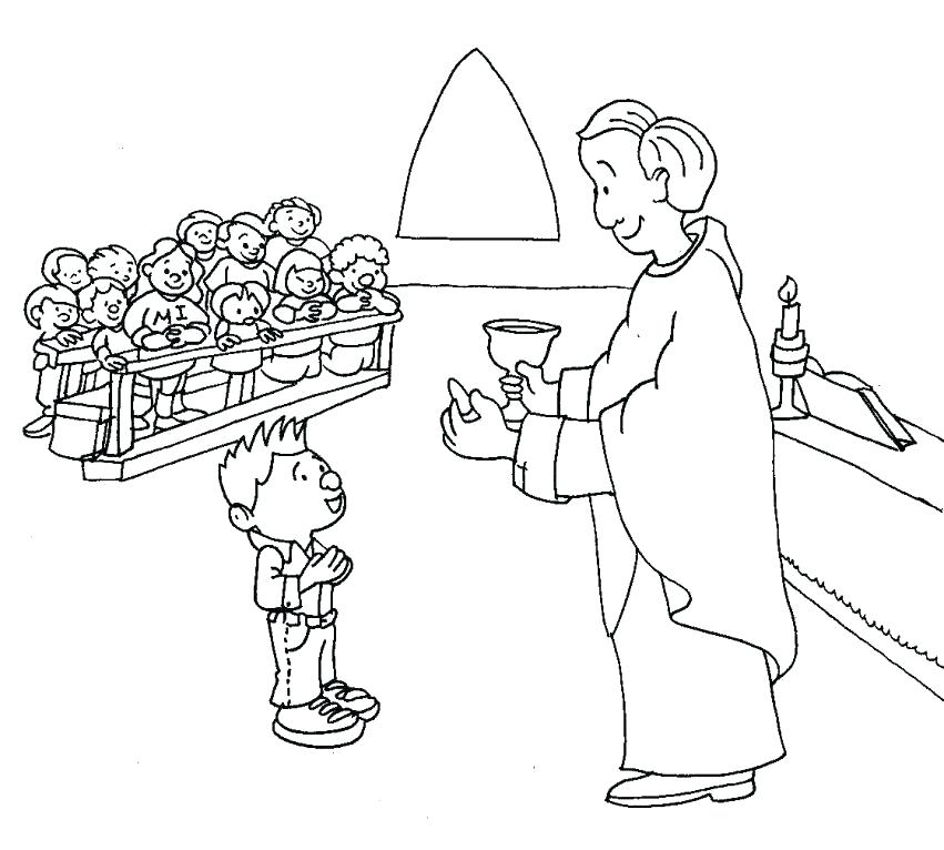 851x766 Eucharist Coloring Pages Coloring Pages First Coloring Pages