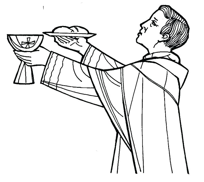 815x728 Eucharist Coloring Pages Communion Celebration Coloring Page