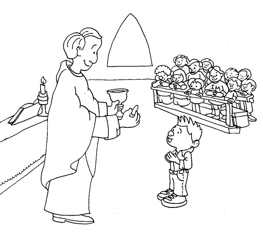 851x766 Comfortable First Communion Coloring Pages Printable Gallery First