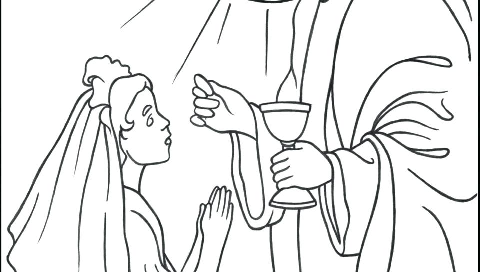 960x544 Eucharist Coloring Pages Coloring For Kids Pages My First Holy