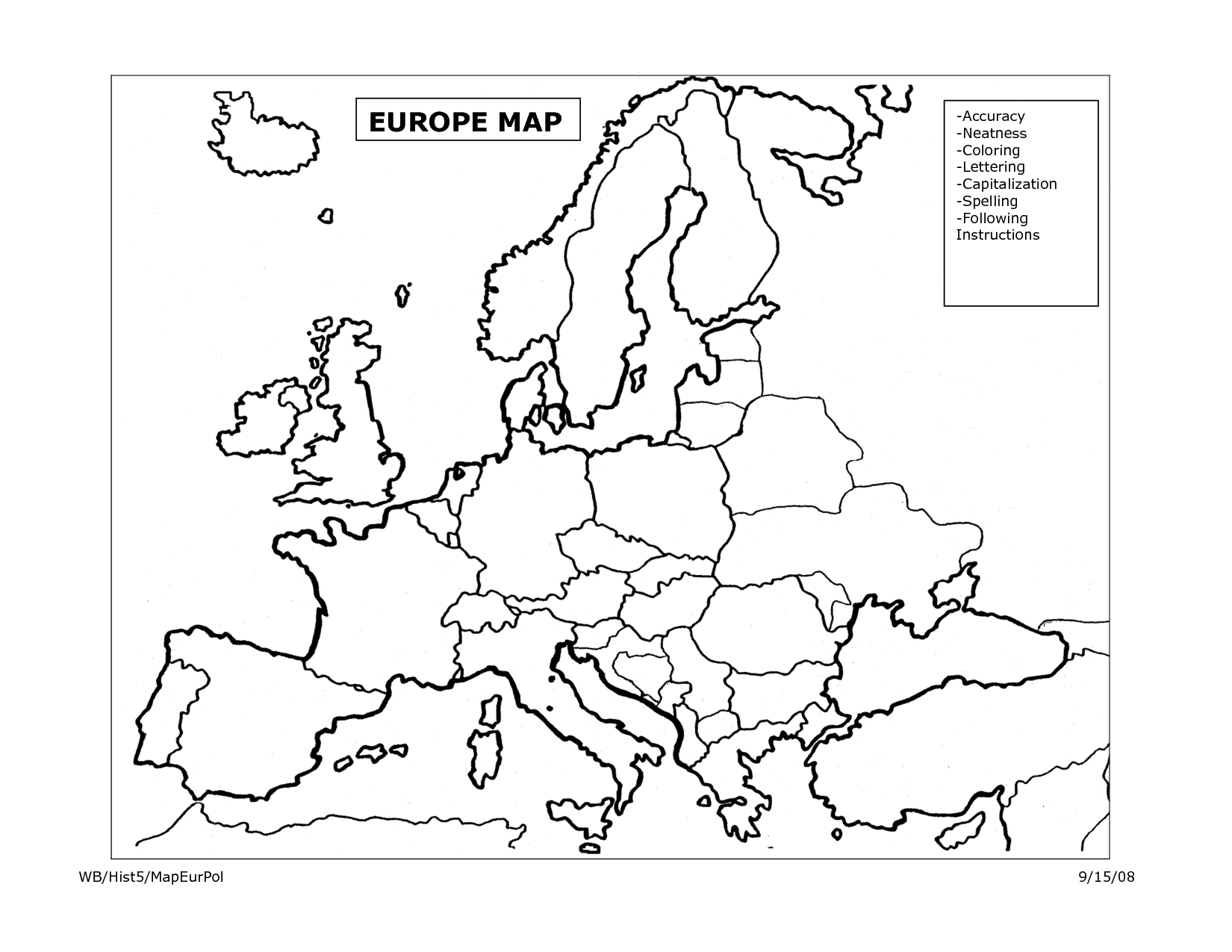 Europe Map Coloring Page Europe Map Europe Map Accuracy Neatness 1650x1275 Europe Map Coloring Page Europe Map Europe Map Accuracy Neatness