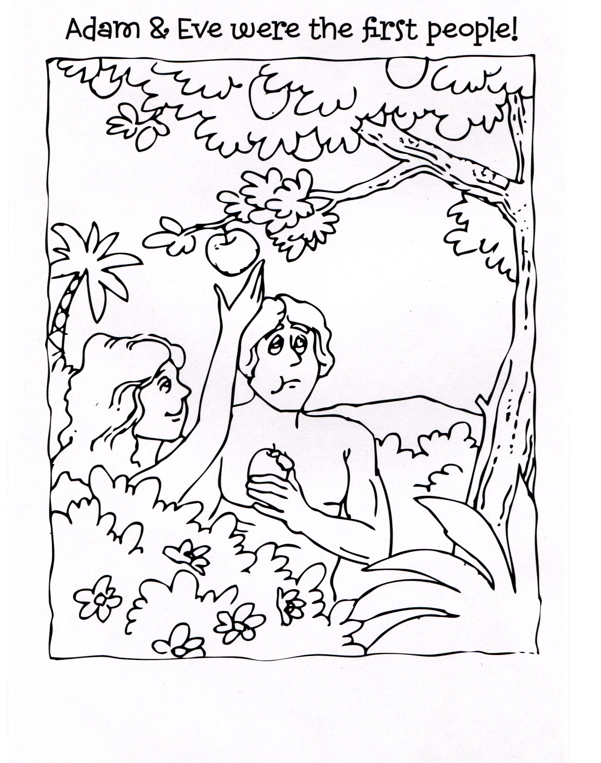 1930x2450 Beautiful Adam And Eve Coloring Page 43 On Free Colouring Pages