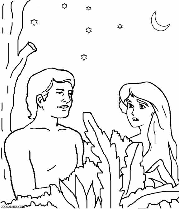 575x671 Adam And Eve Color Pages For Preschoolers Printable Adam And Eve