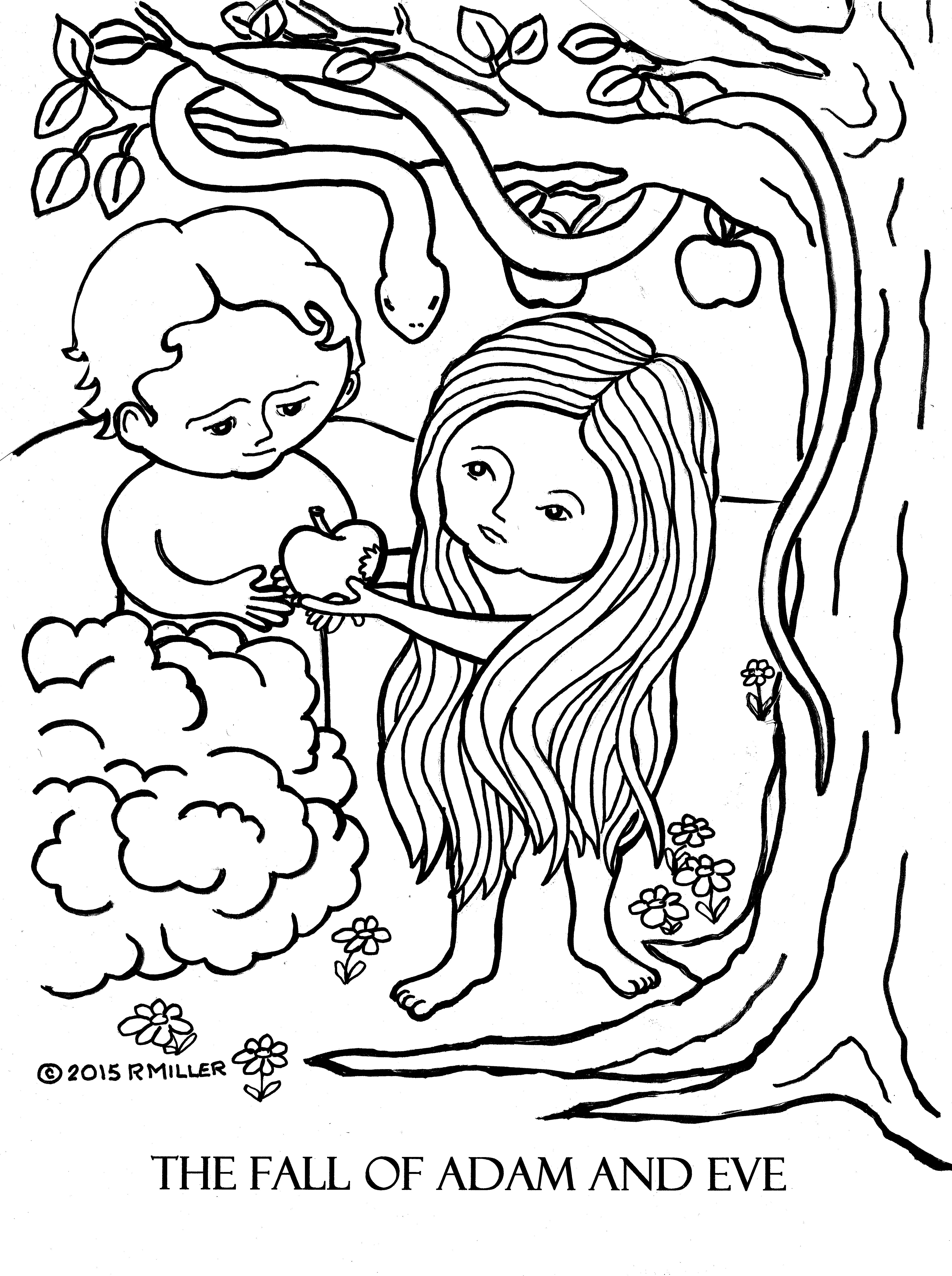 4936x6612 Adam And Eve Coloring Pages For Kids Ribsvigyapan Adam And Eve