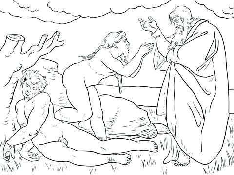 480x360 Adam And Eve Coloring Pages Click To See Printable Version