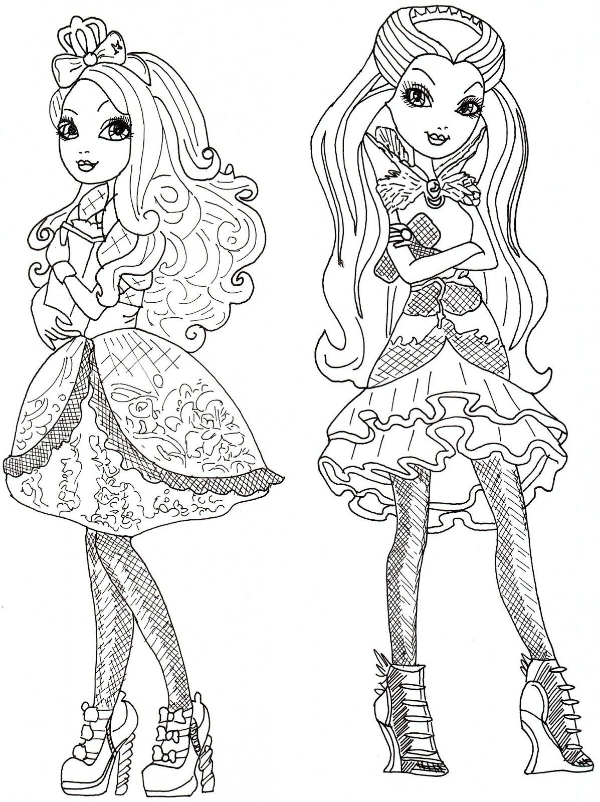 1197x1600 Ever After High Apple Coloring Page Free Printable Pages Pleasing