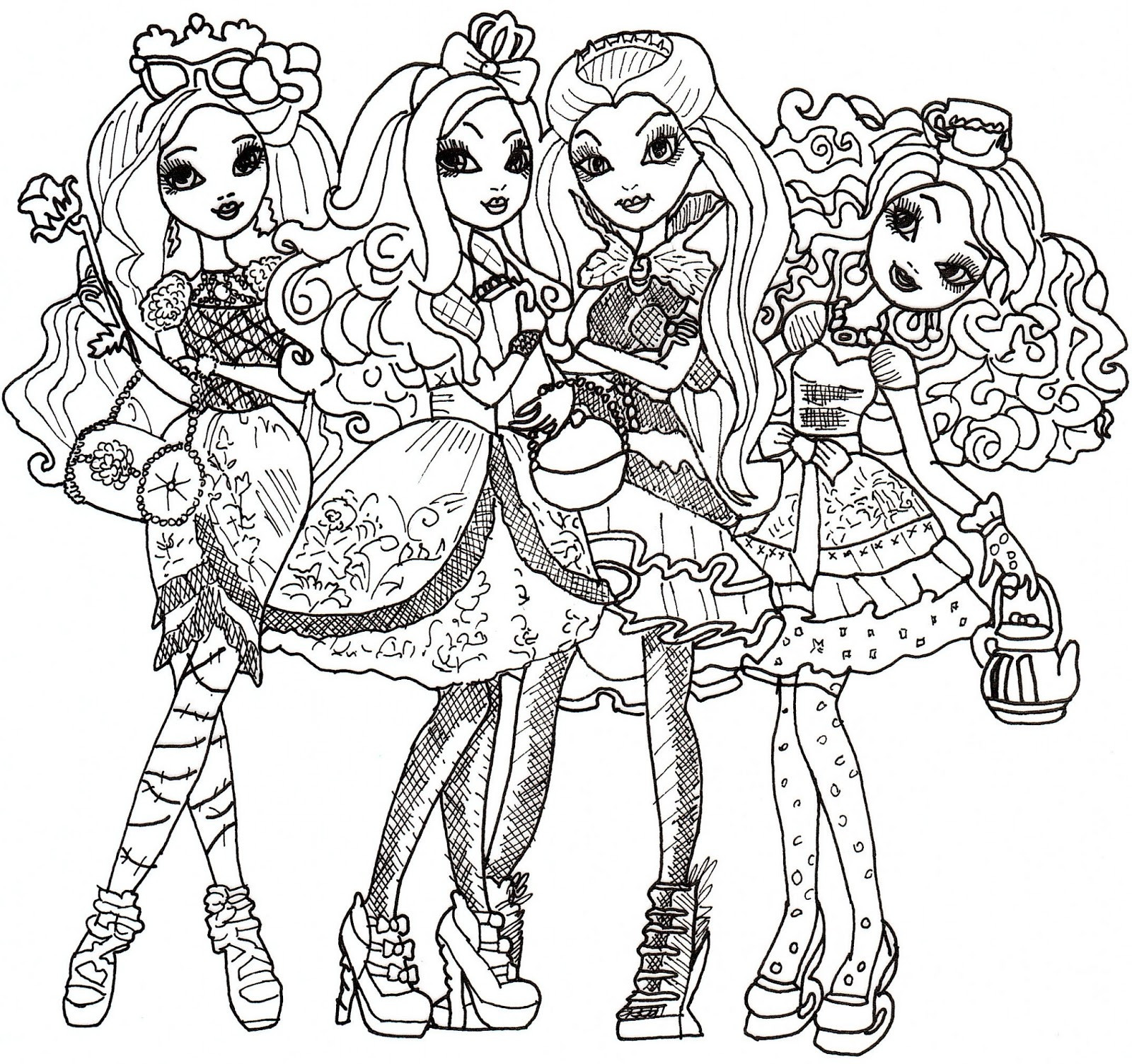 1600x1504 Apple White Coloring Page Ever After High Tearing Pages Acpra