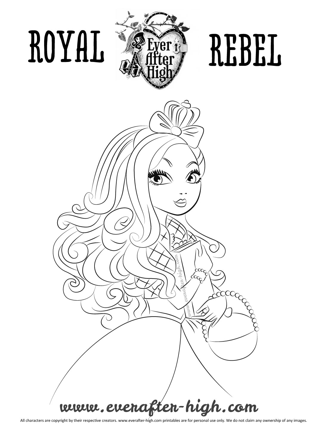 1063x1504 Apple White Coloring Page Ever After High