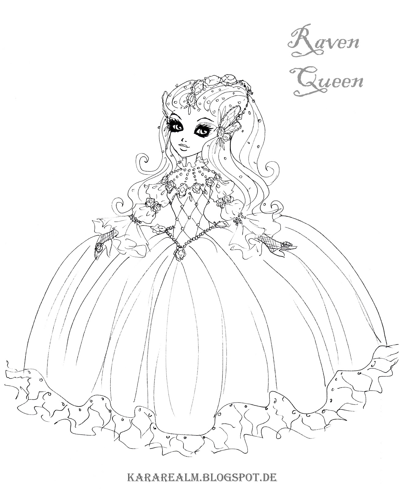 Coloring Pages Raven Queen 1331x1600 Coloring Pages Raven Queen