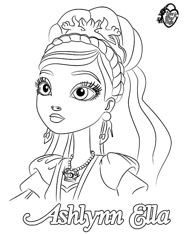 Ever After High Ashlyn Ella Coloring Pages 600x759 Ever After High Ashlyn Ella Coloring Pages