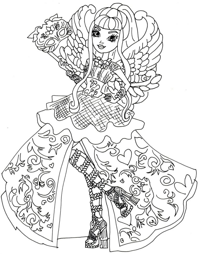 Ever After High Coloring Pages Bunny Blanc Copy To And Print 768x979 Ever After High Coloring Pages Bunny Blanc Copy To And Print