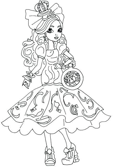 Free Printable Ever After High Coloring Pages Apple White 434x640 Free Printable Ever After High Coloring Pages Apple White