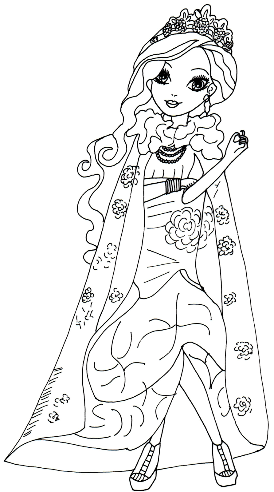Briar Beauty From Ever After High Coloring Sheets 892x1600 Briar Beauty From Ever After High Coloring Sheets