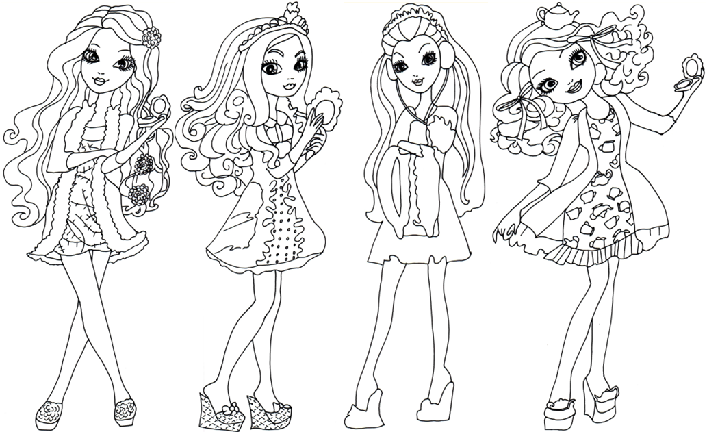 Click Here To Print Getting Fairest Ever After High Coloring Page 1033x650 Click Here To Print Getting Fairest Ever After High Coloring Page