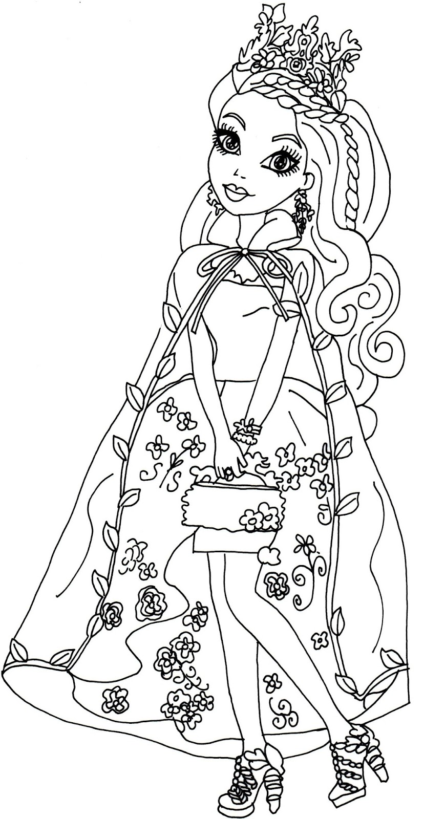 828x1600 Ever After High Coloring Pages