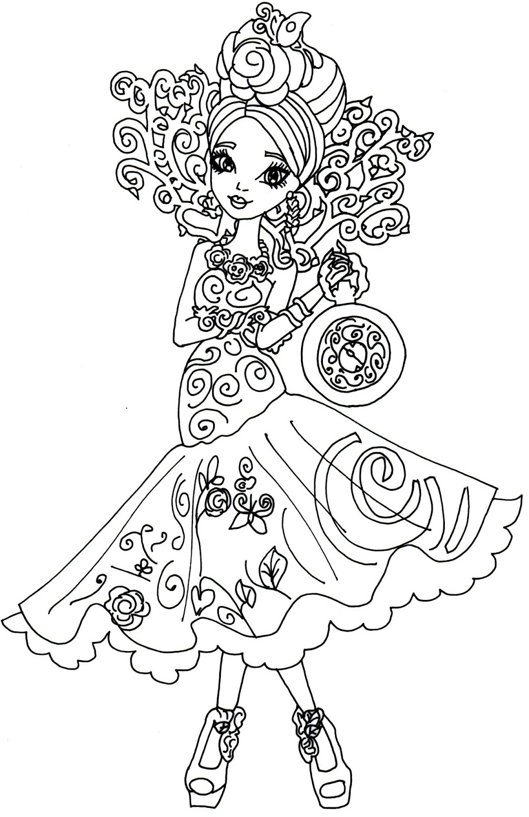 1037x1600 Briar beauty way too wonderland ever after high coloring page.jpg
