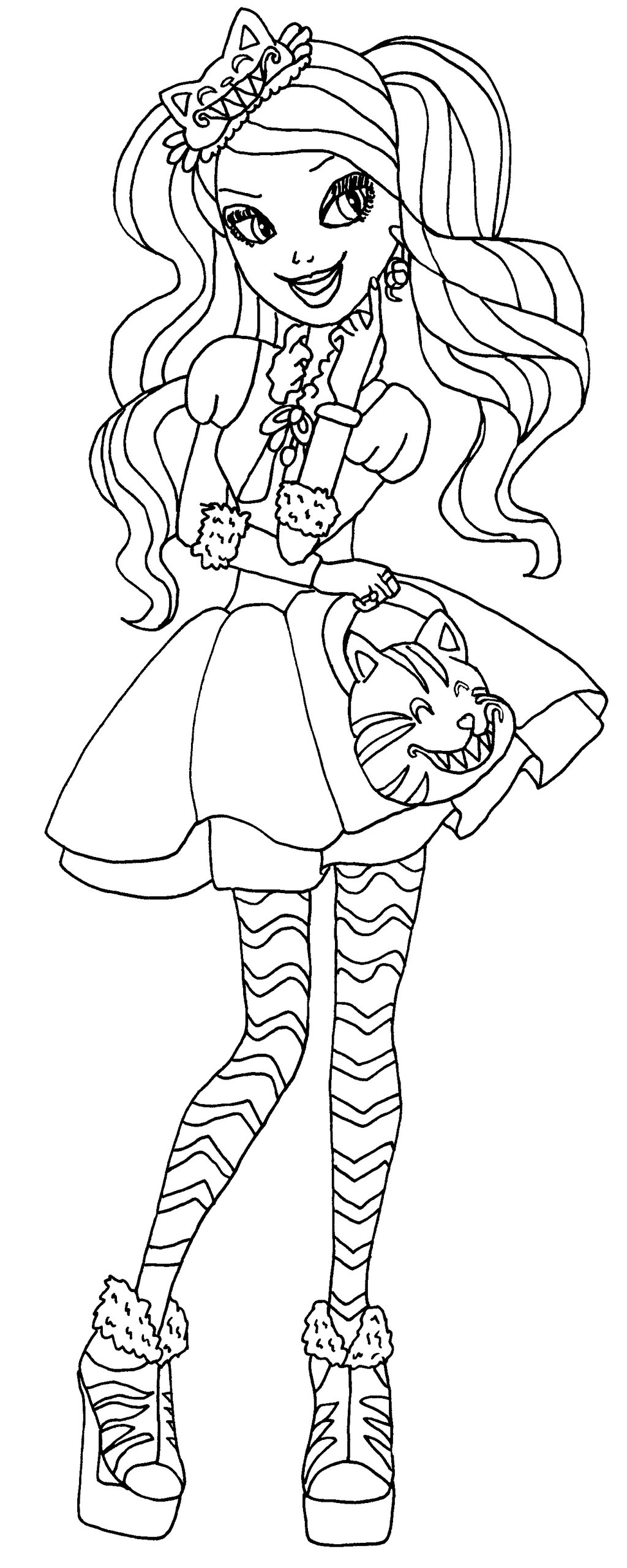 1024x2558 Ever After High Coloring Pages Holly ~ Best Ideas For Printable