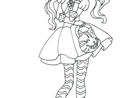 440x330 Ever After High Kitty Cheshire Coloring Pages Page Free Online