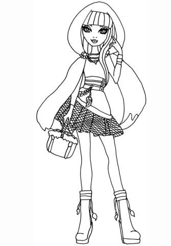 335x480 Ever After High Cerise Hood Coloring Page
