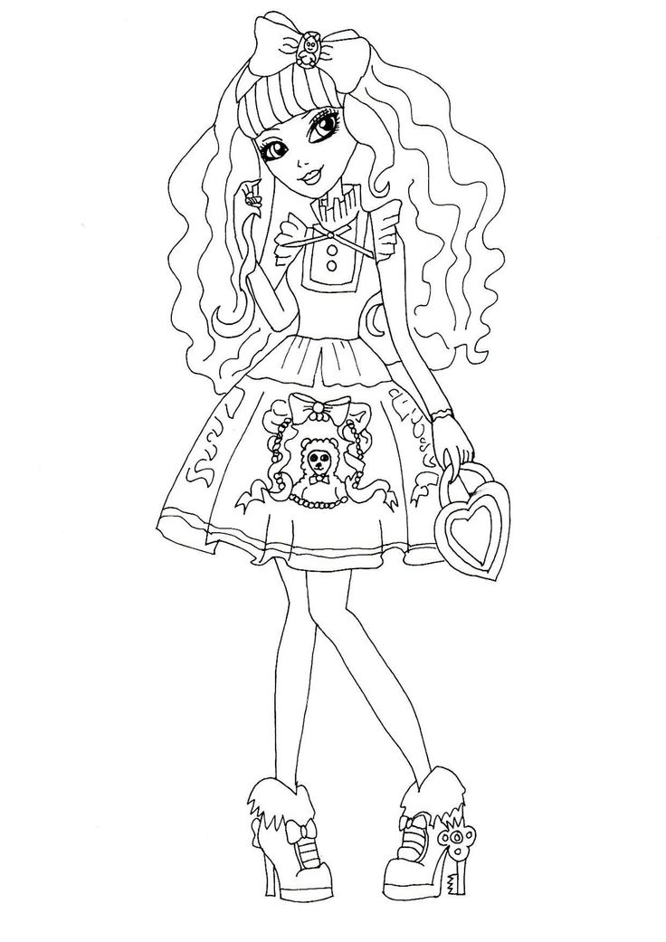 Ever After High Coloring Pages Raven 736x1041 Ever After High Coloring Pages Raven