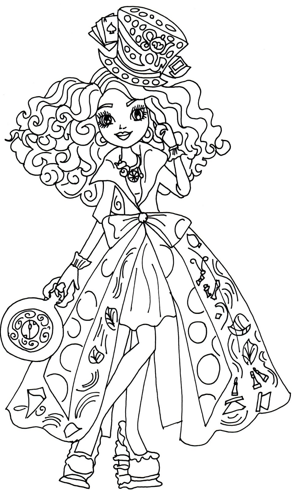 Free Printable Ever After High Coloring Pages Madeline Hatter Way 956x1600 Free Printable Ever After High Coloring Pages Madeline Hatter Way