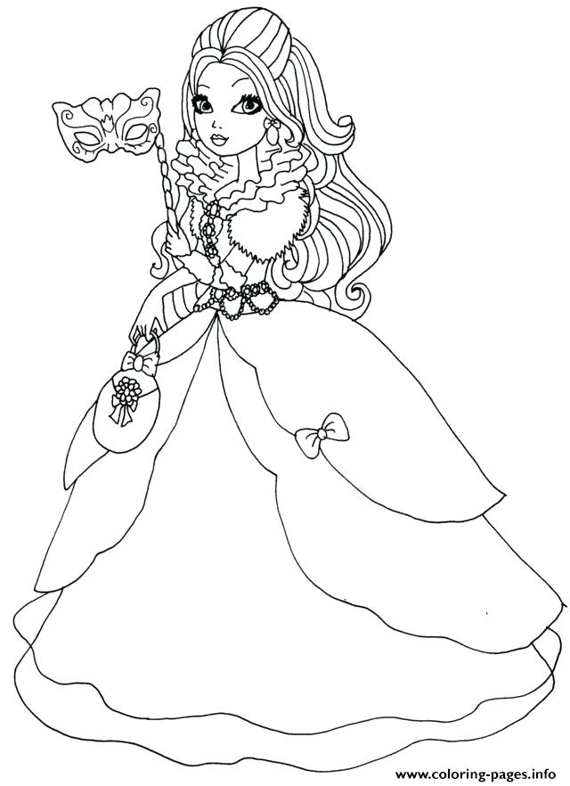 640x882 Free Printable Ever After High Coloring Pages Apple White