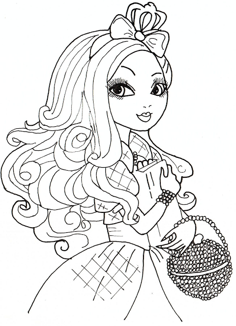 Free Printable Ever After High Coloring Pages Apple White 464x640 Free Printable Ever After High Coloring Pages Apple White