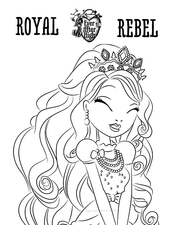 Royal Rebel Ever After High Coloring Pages 600x759 Royal Rebel Ever After High Coloring Pages