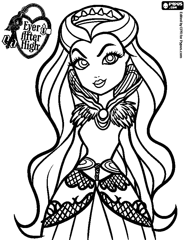 Ever After High Raven Coloring Pages 650x840 Ever After High Raven Coloring Pages
