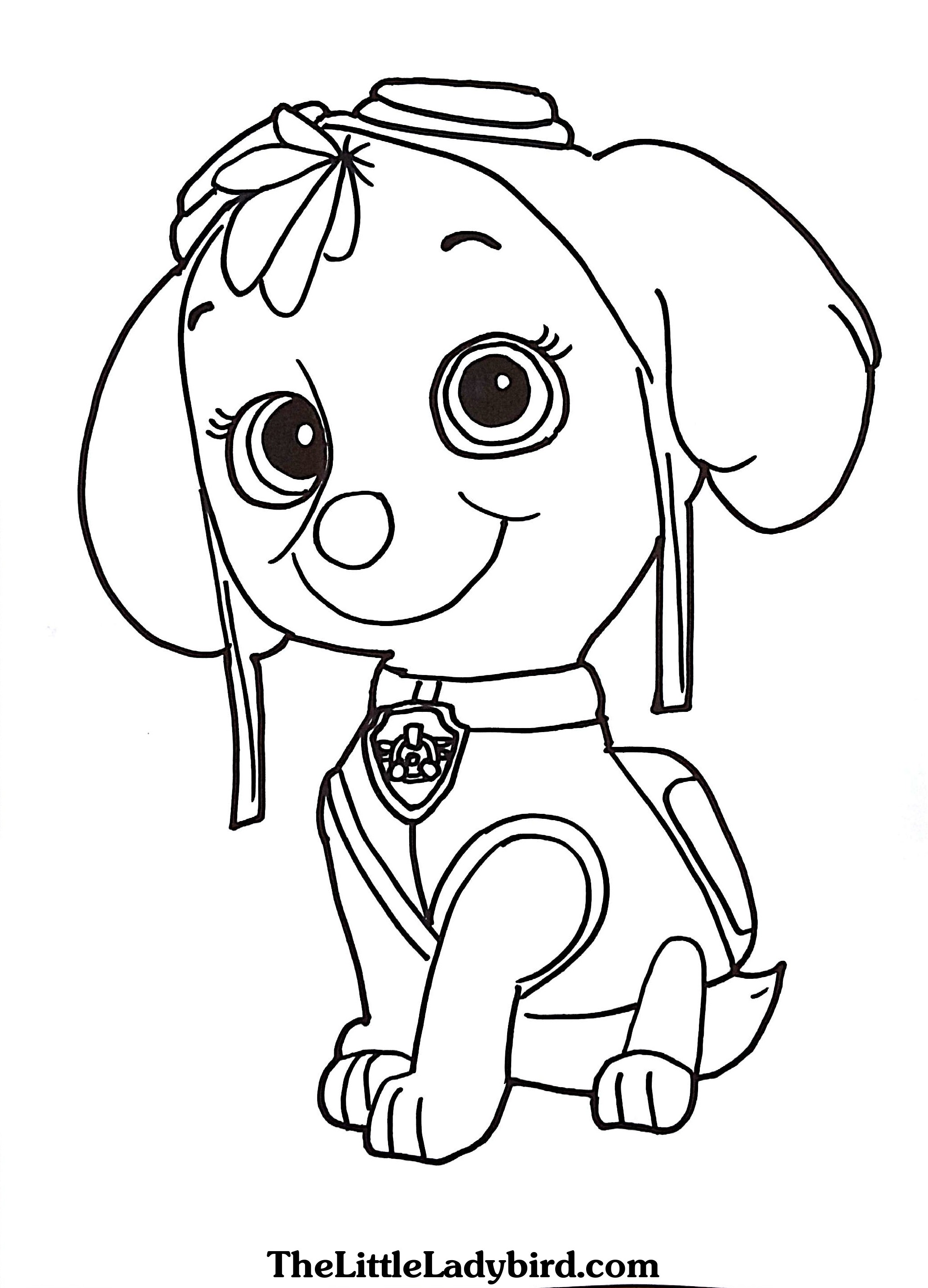 2066x2866 Coloring Page Com Print Paw Patrol Everest Pages Birthday