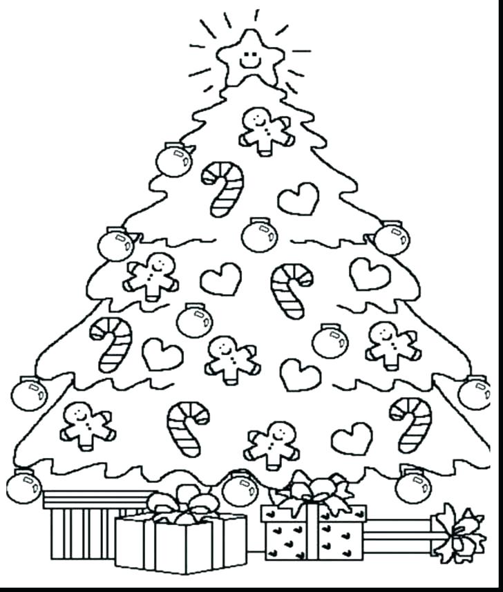 728x857 Christmas Tree Coloring Page