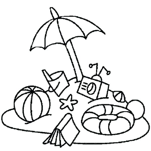 Everything You Need On Beach Vacation Coloring Page Download 600x600 Everything You Need On Beach Vacation Coloring Page Download