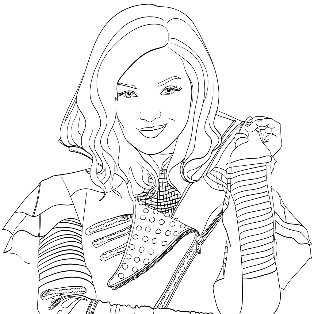 Disney Descendants Coloring Pages Mal 1024x1024 Disney Descendants Coloring Pages Mal