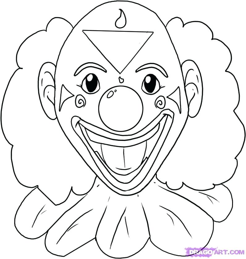 Evil Clown Coloring Pages