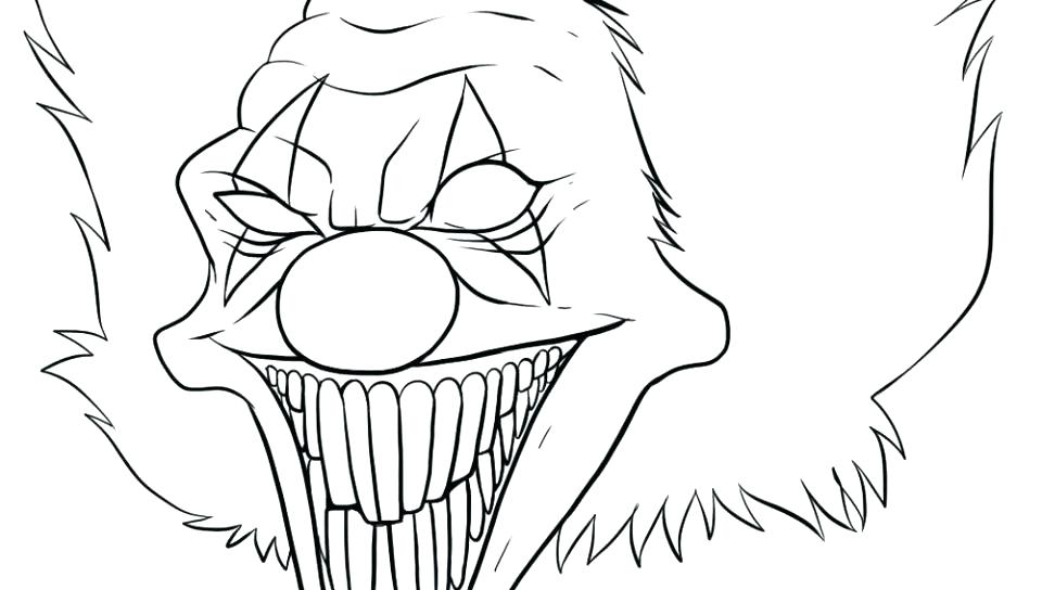 960x544 Scary Coloring Pages Scary Colouring Pages Evil Clown Coloring
