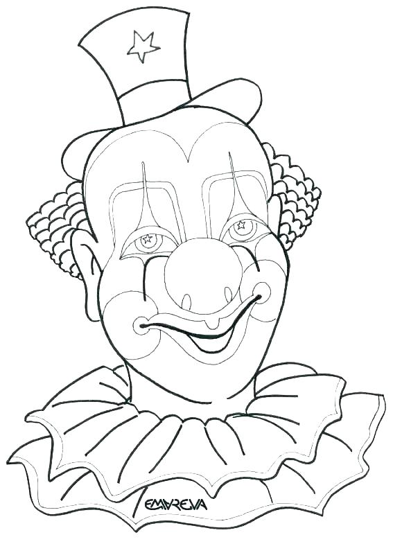 567x785 Free Clown Coloring Pages
