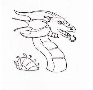 300x291 Evil Dragon Coloring Pages