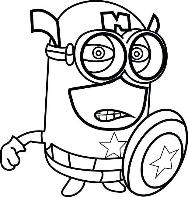 618x649 Evil Minion Coloring Pages To Print Out Free Minion Angry Captain