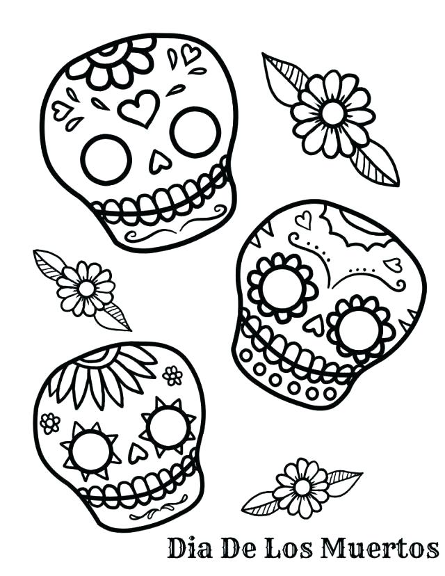 640x828 Skull Pictures To Color Skull Coloring Sheets Day Of The Dead