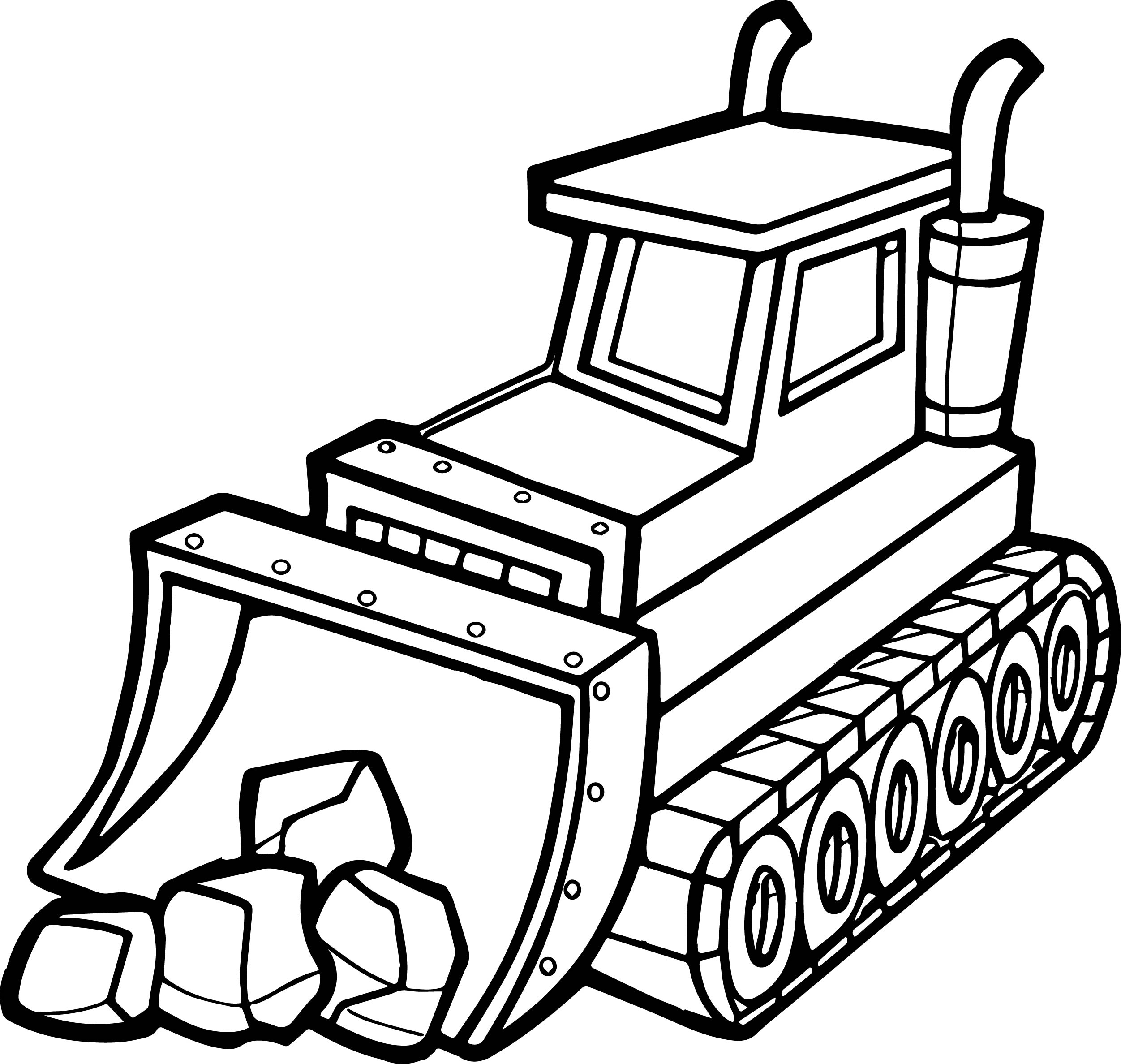 Excavator Coloring Page