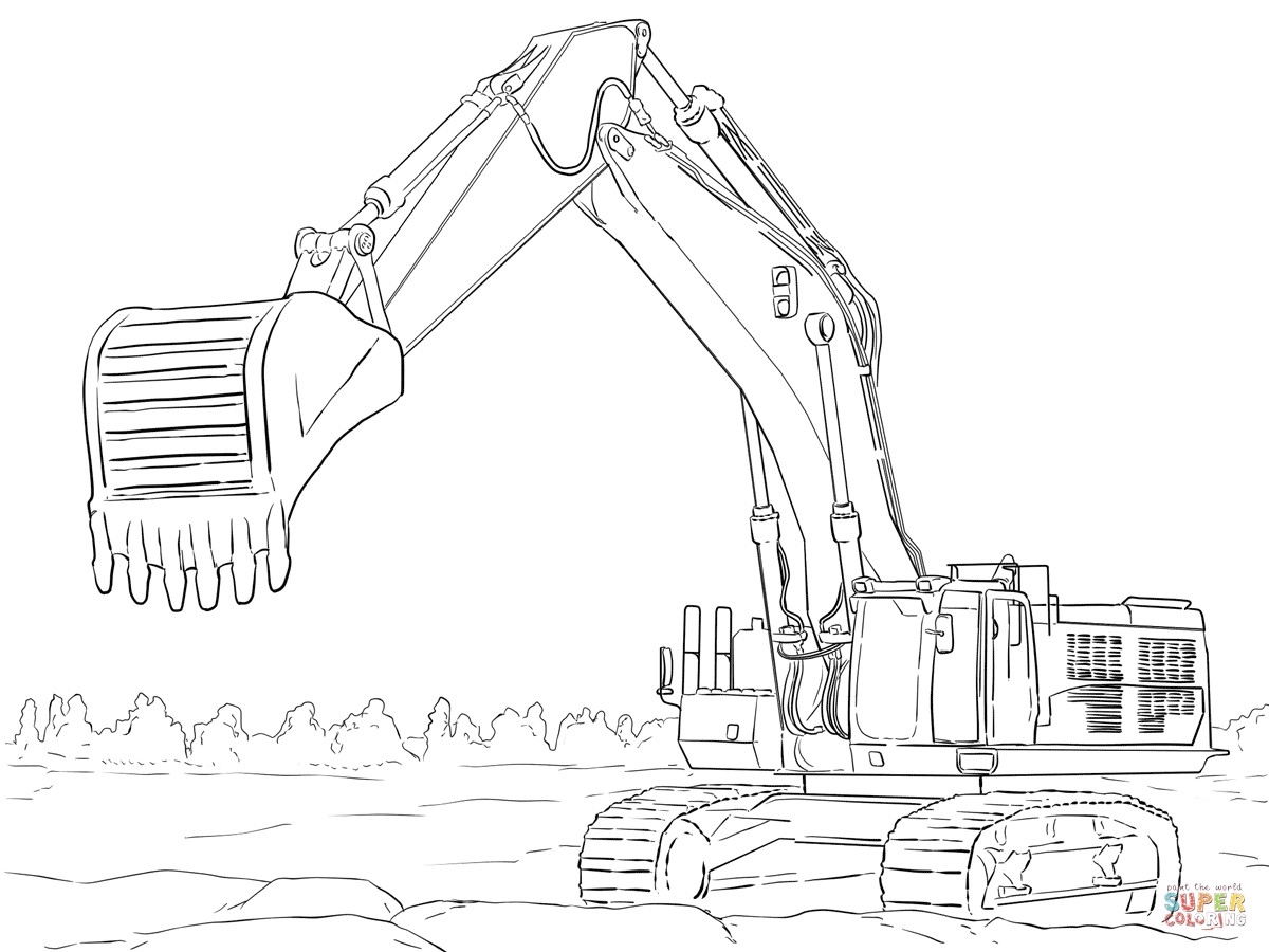 1200x900 Coloring Pages Excavator New Caterpillar Excavator Coloring Page