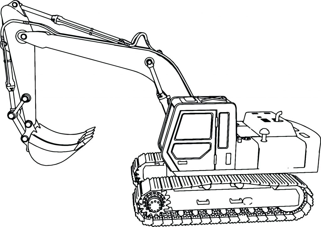 1024x725 Digger Colouring Pages